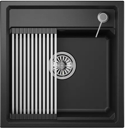 KS-5002, ЧЁРНЫЙ кухонная мойка, кварц