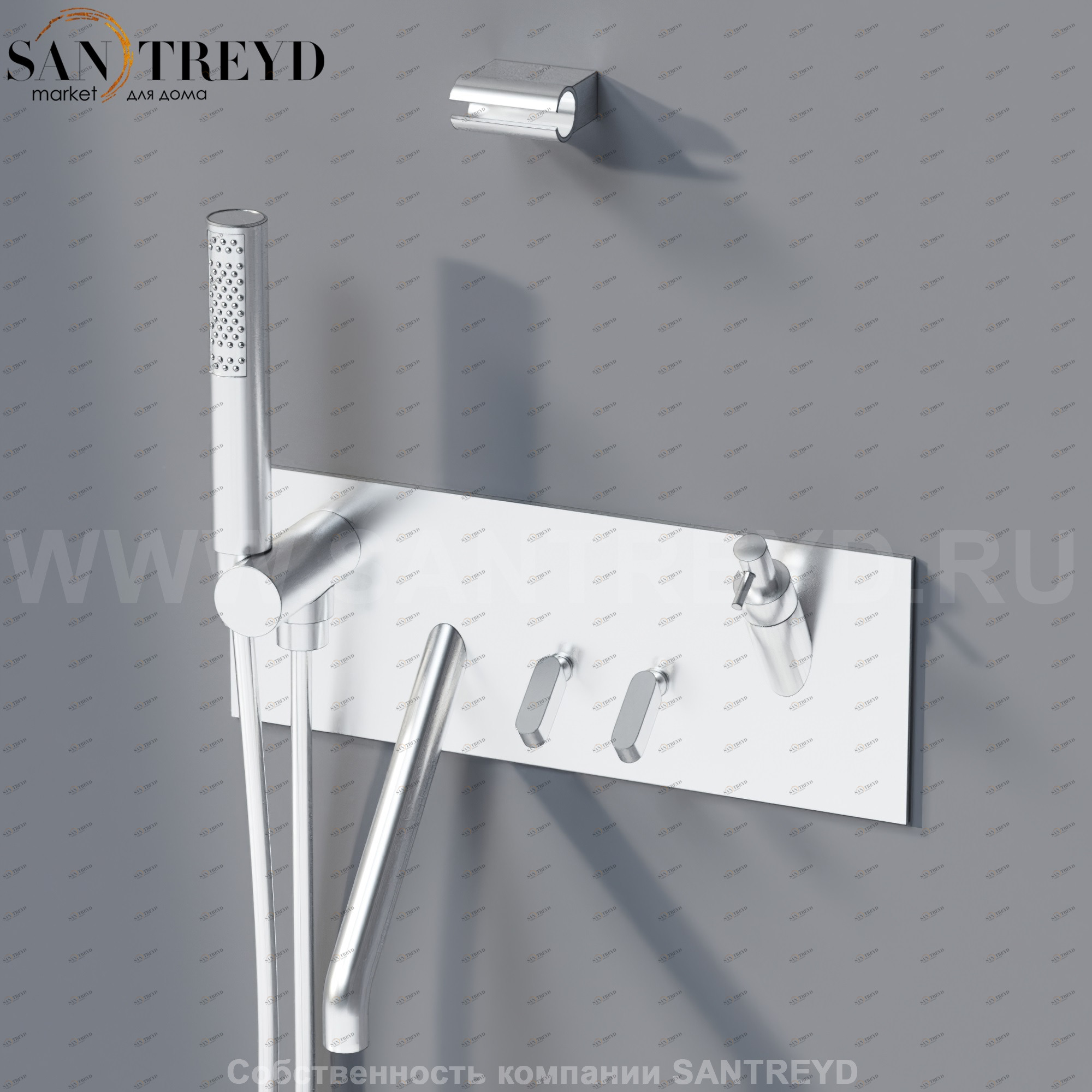 Agape SQUARE Смеситель с диспенсером для мыла для ванны хромированный матовый ARUB0933NCSP