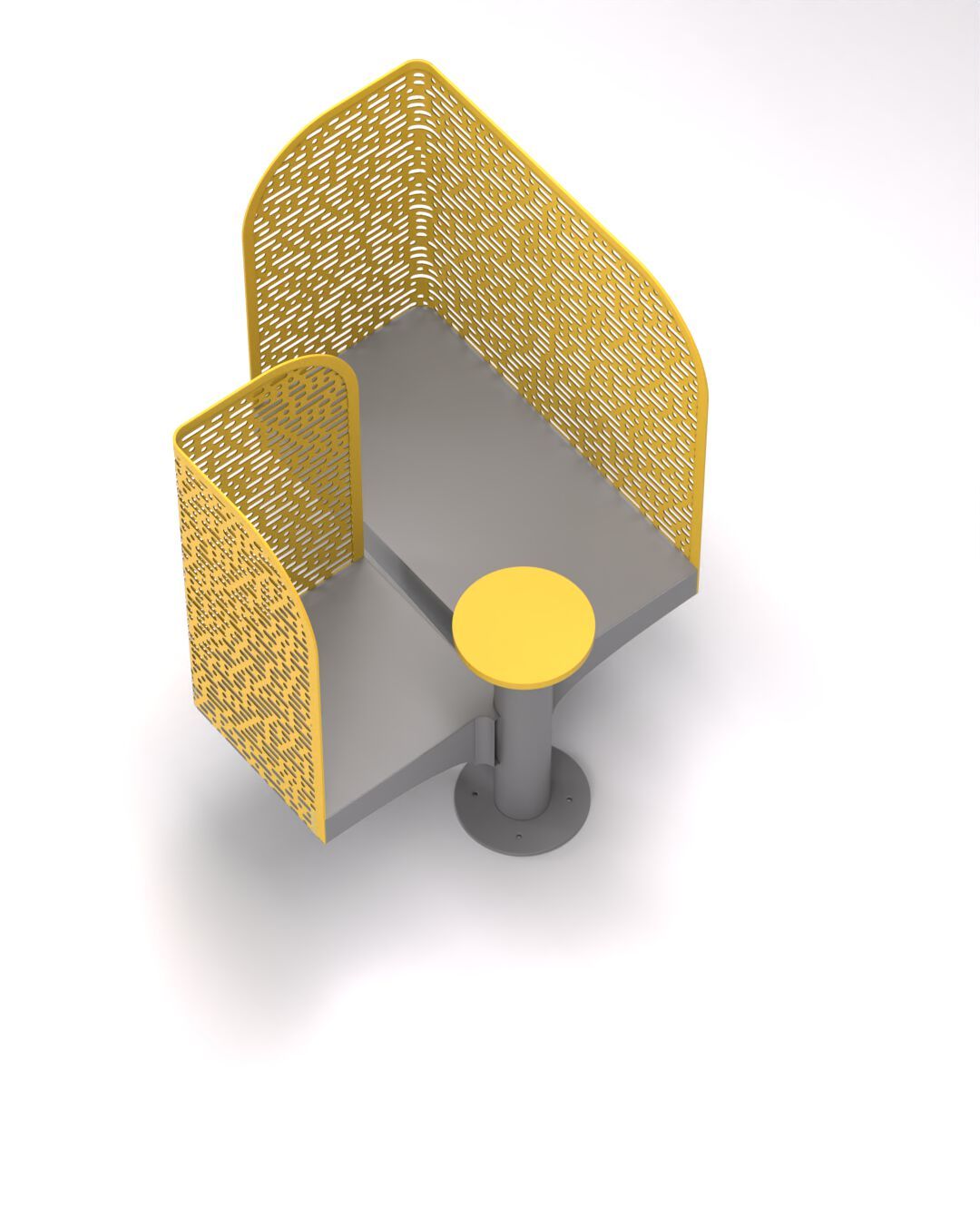 Стальная поворотная скамья со спинкой CITYSì Pivot ARCH-00061596 - Вид №4