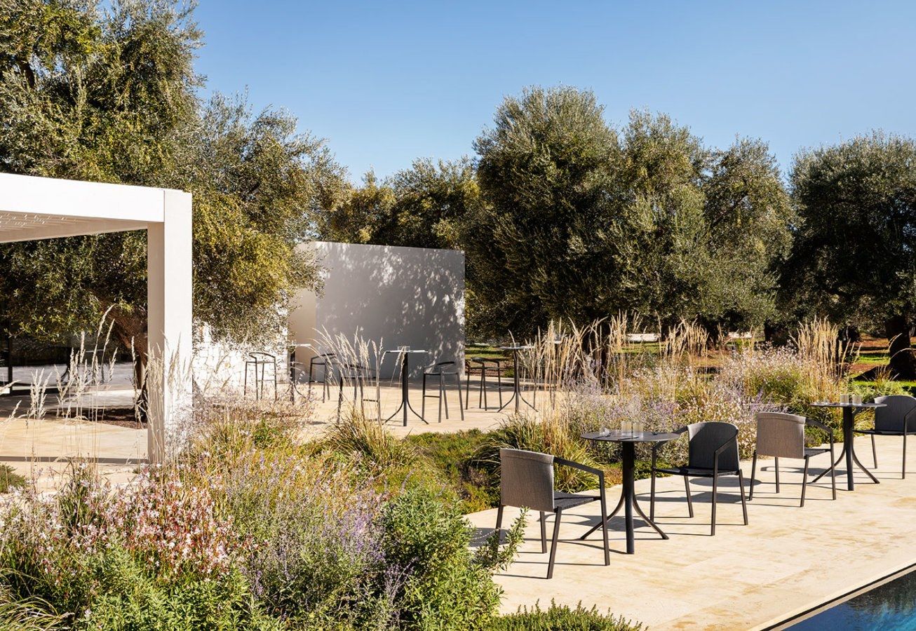 Алюминиевый и textilene высокий садовый стул MY YOUR Push ARCH-00032259 - Вид №2