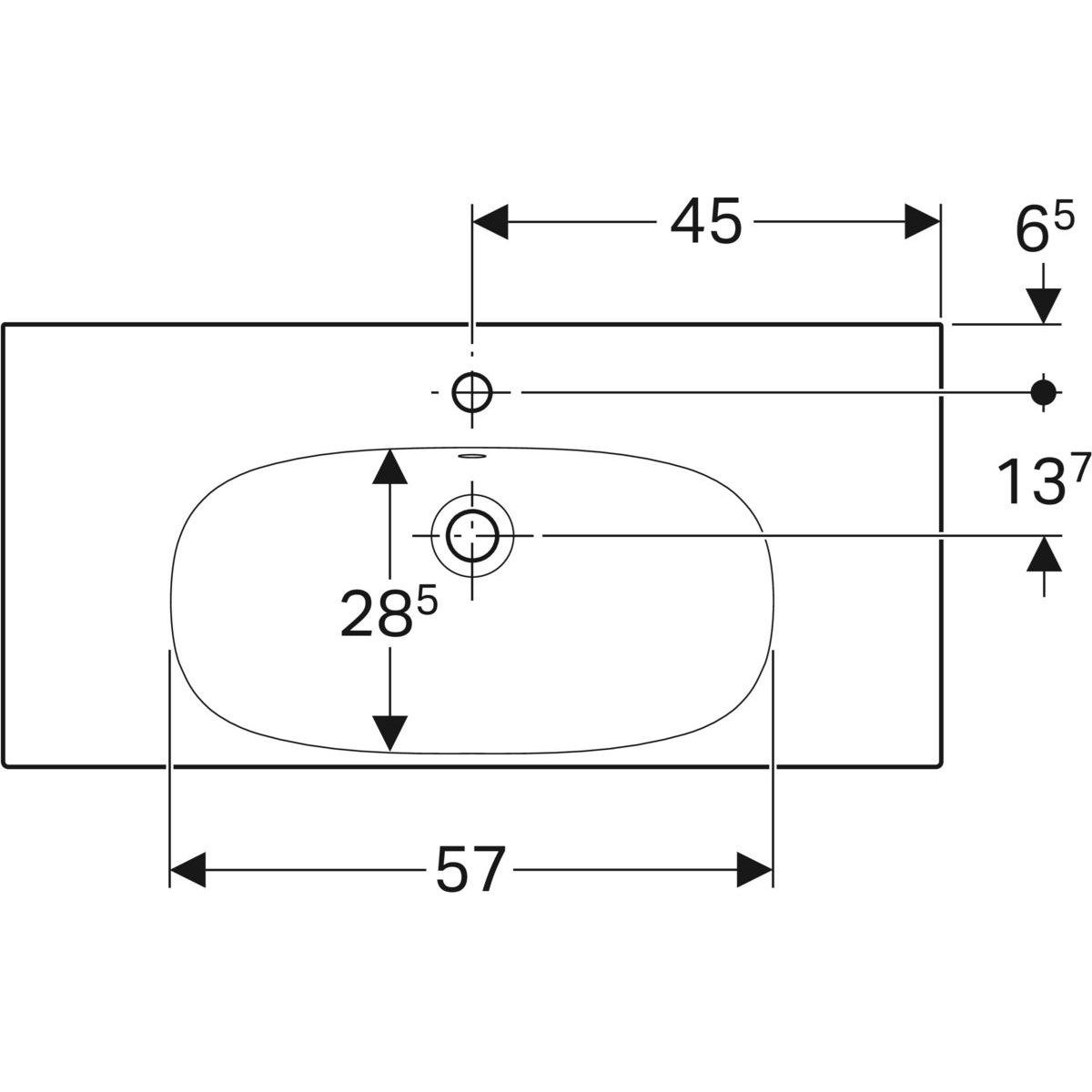 Раковина из керамогранита с столешницей Geberit Acanto ARCH-00102330 - Вид №8