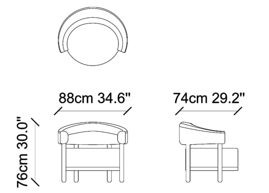 Тканевое кресло с подлокотниками NDESIGN ARCH-00051501 - Вид №6
