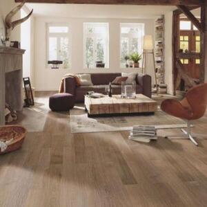 Паркетная доска Meister PS 300 Античный коричневый 8242 Дуб Натур с брашью (Текстурированная) 1187х142 мм.