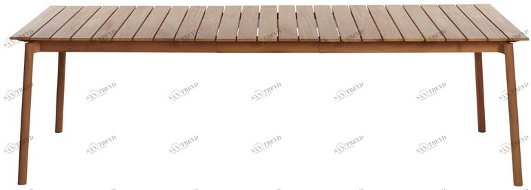 Potocco Прямоугольный садовый стол раздвижной в ироко Dock 897/tr