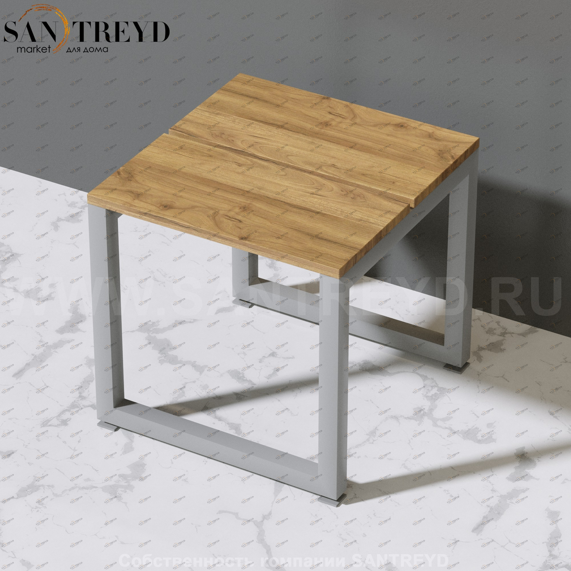 Effegibi LINEA ALU Скамейка 2 сегмент на регулирумых ножках из тика HA65100006