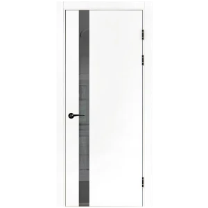 Дверь межкомнатная глухая ПТА 51В 80x230 см полипропилен цвет аляска с замком и петлями