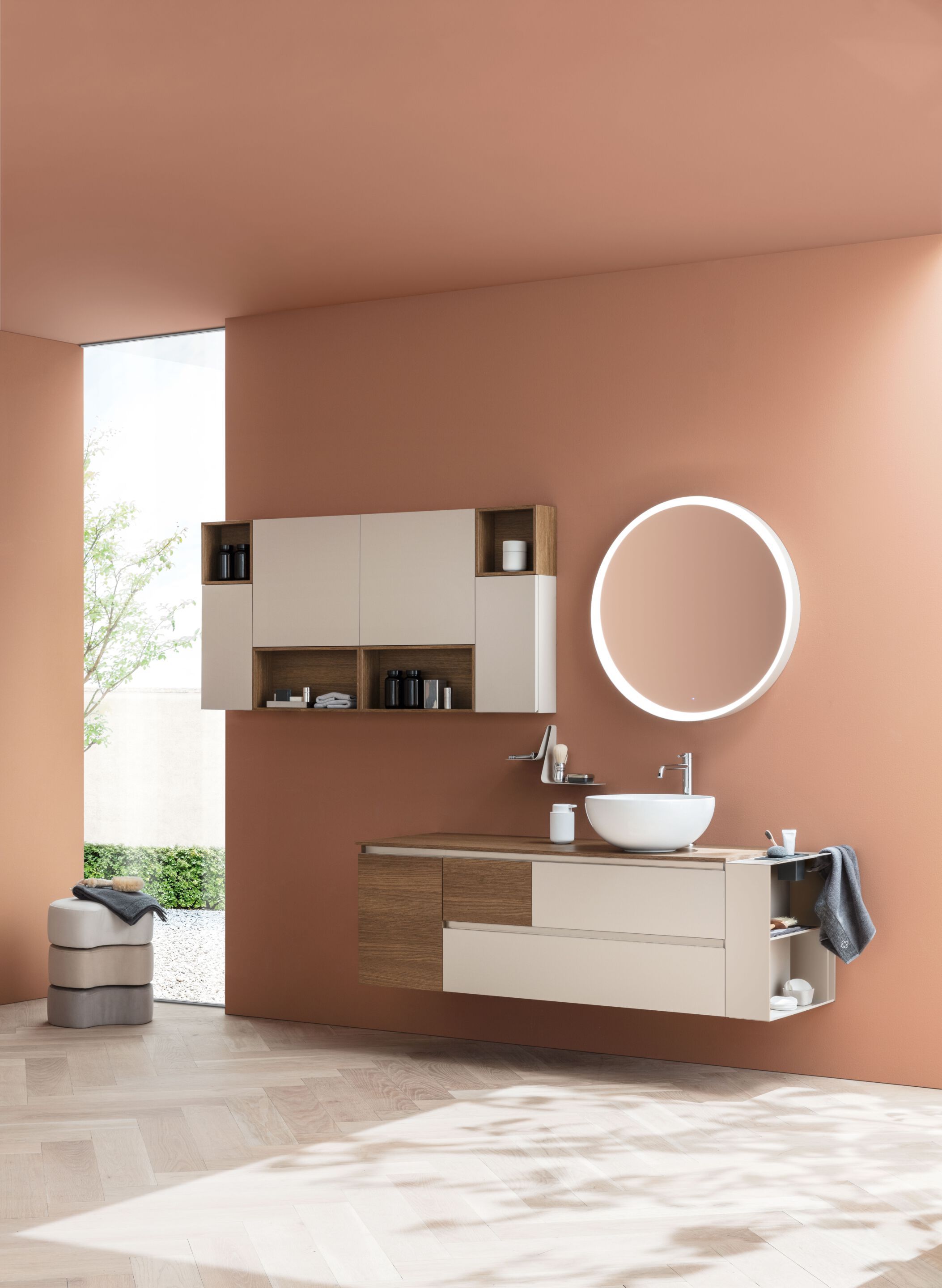 Подвесной умывальник из термо текстурированного и матового лака ARBLU Dress System ARCH-00078274 - Вид №1