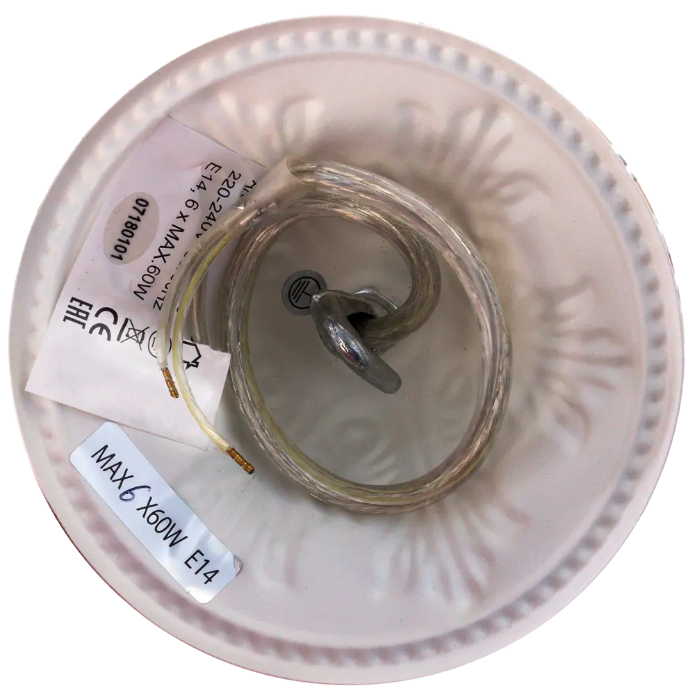 Люстра Свеча 6xE14x60 Вт, металл, цвет белый Maytoni STLM-2170380 - Вид №16