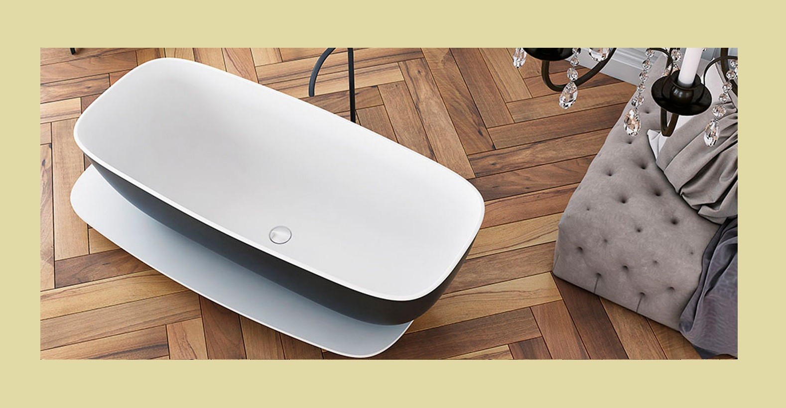 Ванна из искусственного камня Kerrock Milo 01232 хромотерапия Словения Kolpa-San - Вид №2