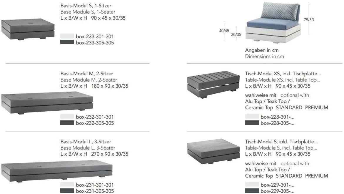 solpuri 3-х местный модульный садовый диван из ткани Boxx sun-id-1451203 - Вид №3