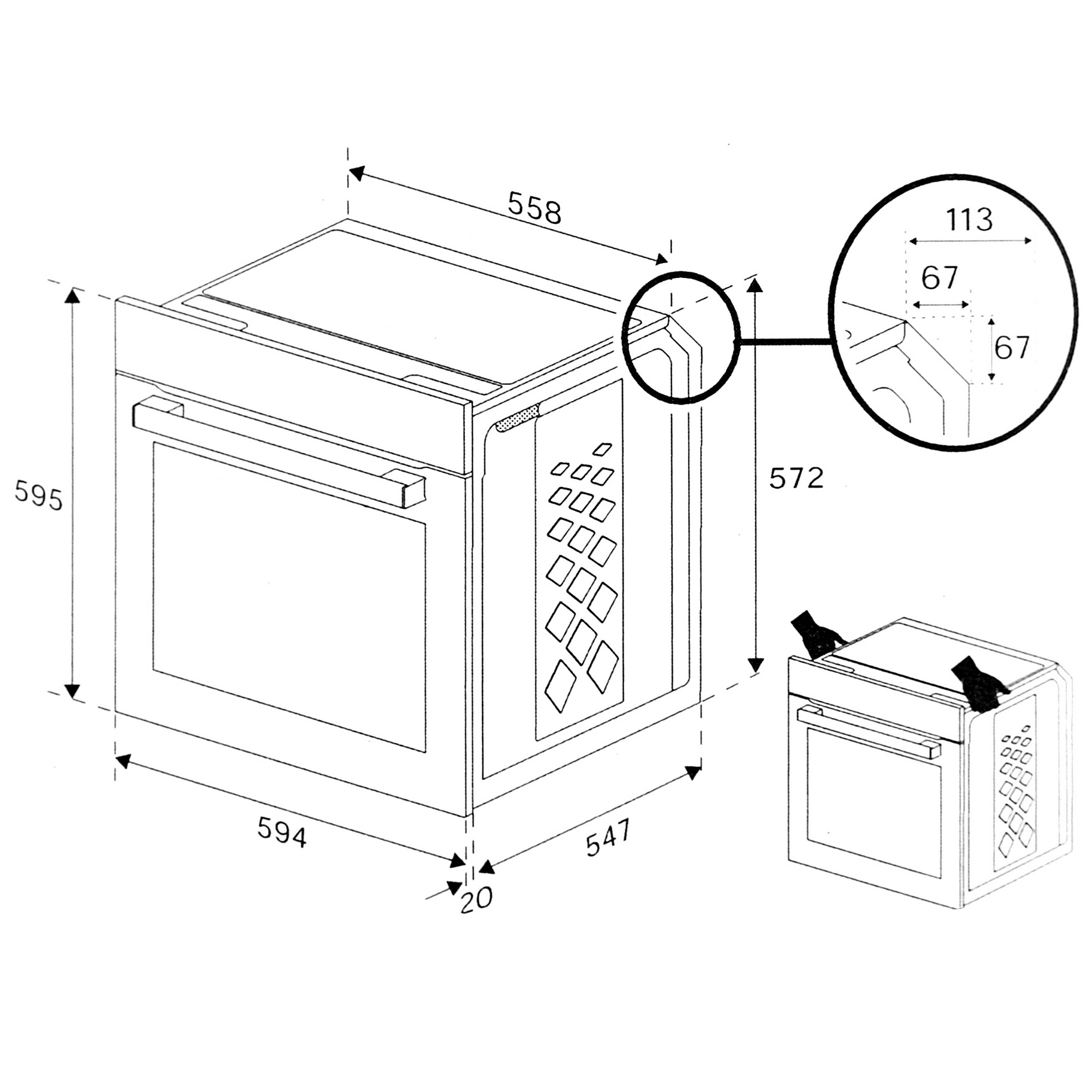 9075132 Электрический духовой шкаф Beko BBIM13301B черный STDN-0045216 - Вид №10