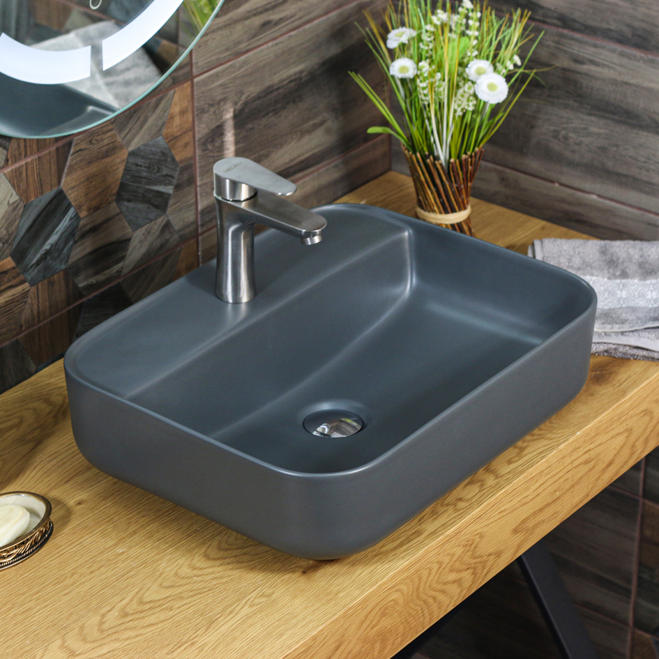 Накладная раковина melana mln-320355mdg матовая темно-серая 320355MDG-805