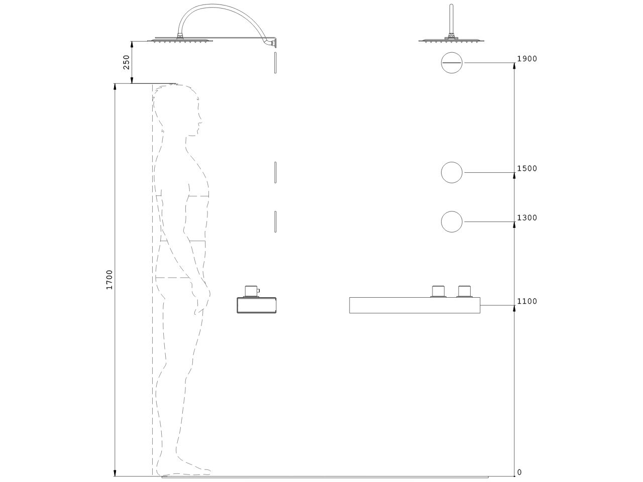 Набор для душа из нержавеющей стали с душем и ручным душем Cropelli Alyssia ARCH-00134548 - Вид №40