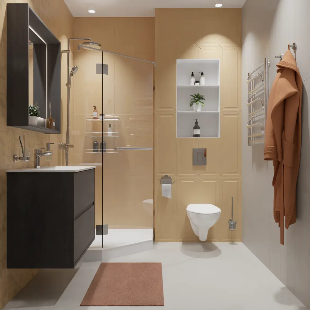 Плитка настенная Керамин Сонет 3 75x25 см 1.69 м² цвет бежевый STLM-2072860 - Вид №6