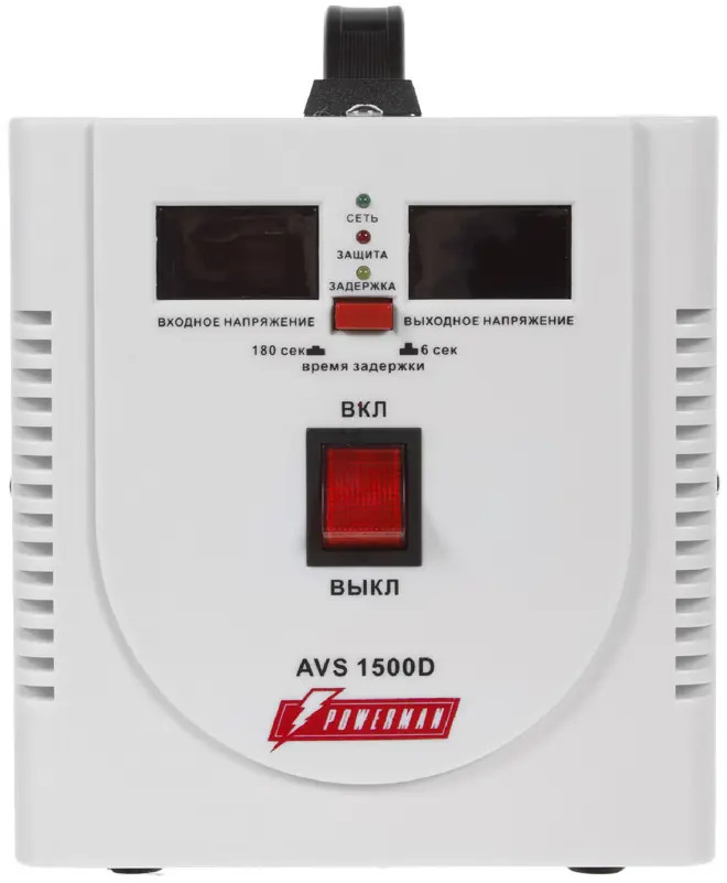Стабилизатор напряжения Powerman AVS 1500D - защита техники при скачках сети 15640318