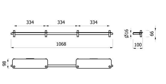 Держатель для полотенец / полка для ванной комнаты EVER Life Design Buck ARCH-00133187 - Вид №4