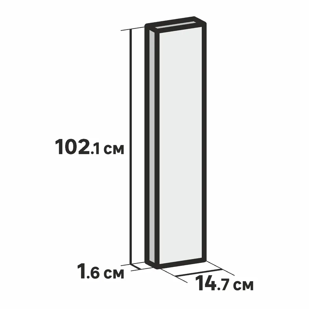 Дверь для шкафа Delinia ID «Бирск» 14.7x102.1 см, ЛДСП, цвет бежевый STLM-2125358 - Вид №2