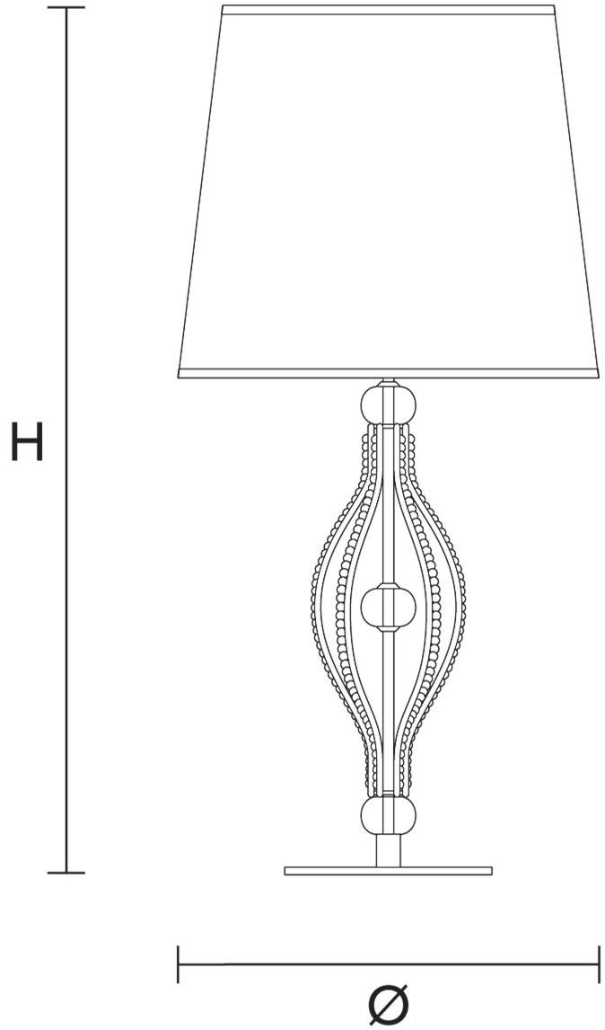 Masiero Настольная лампа из металла с кристаллами Noblesse sun-id-1477085 - Вид №1