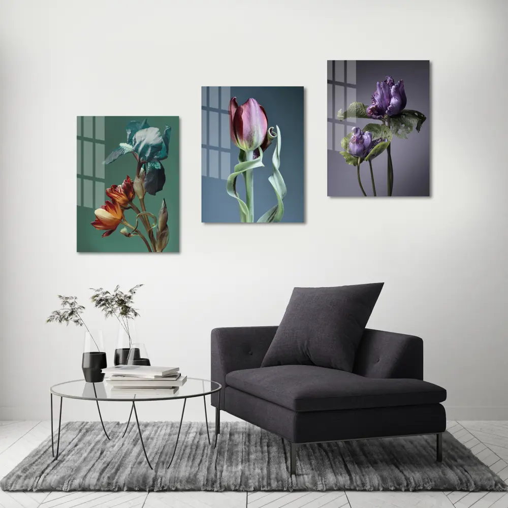 Картина на стекле "Цветы синие" 60x80 см 82924208 STLM-2202026 ARTABOSKO  - Вид №5