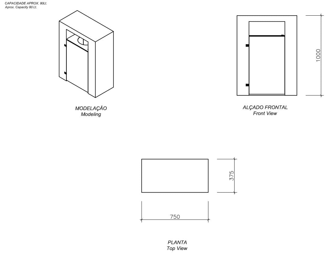 Бетонные и металлические стойки для мусора amop Lord ARCH-00090606 - Вид №1