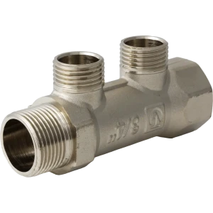 Коллектор с наружной резьбой Valtec на 2 выхода 3/4"x1/2" VTc.500.N.0502 10526735 STLM-2036357