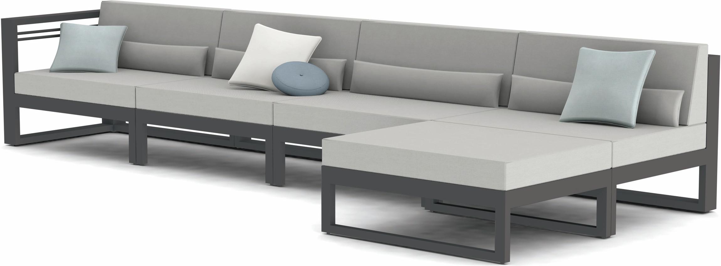 Concept 4 лава черный текстиль справа Manutti Fuse MNST935