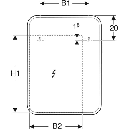 GEBERIT 824340000 Зеркало с подсветкой Geberit myDay  - Вид №3