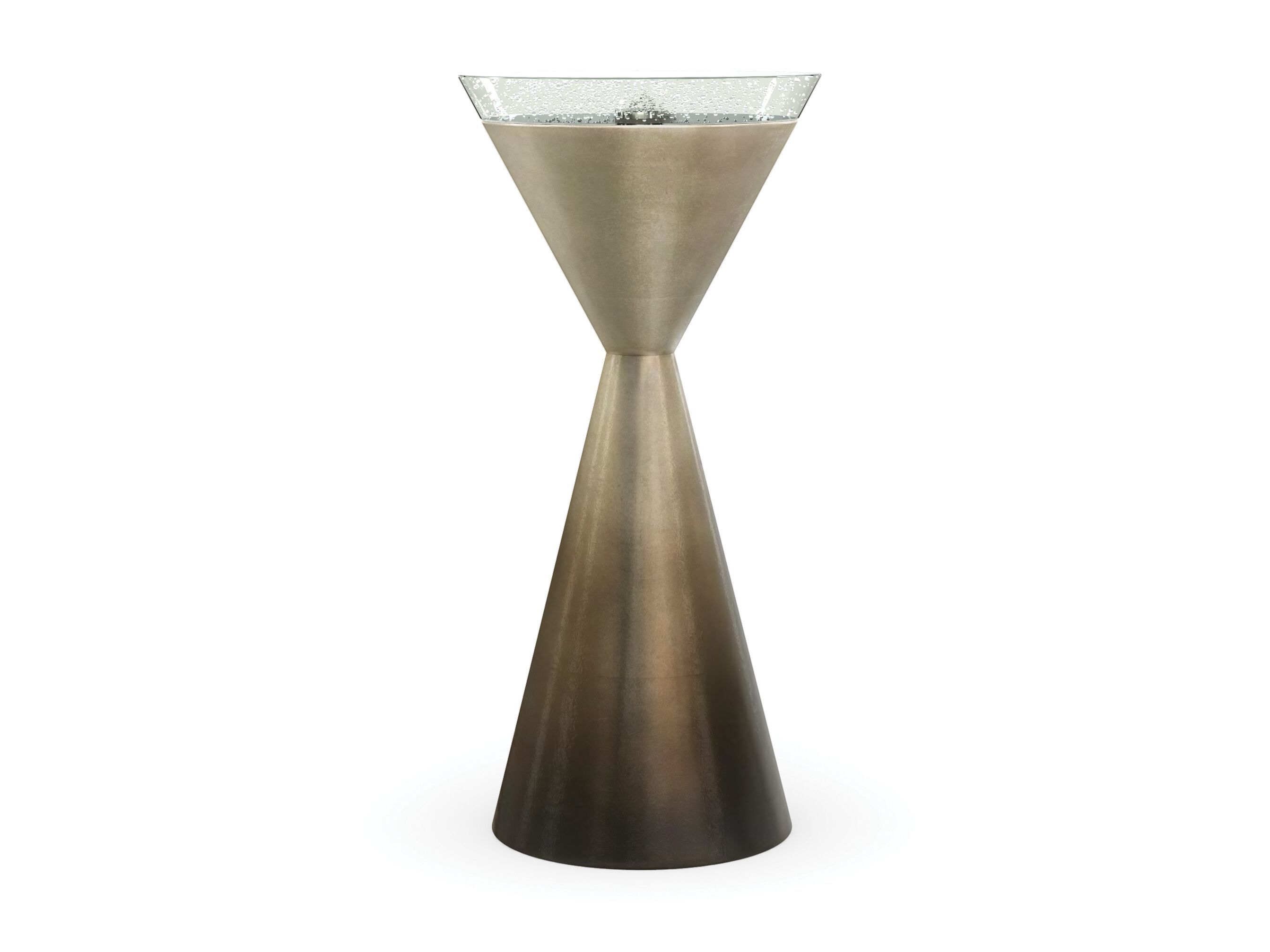 Высокий круглый стол из дерева и стекла Caracole SPY GLASS ARCH-00099995