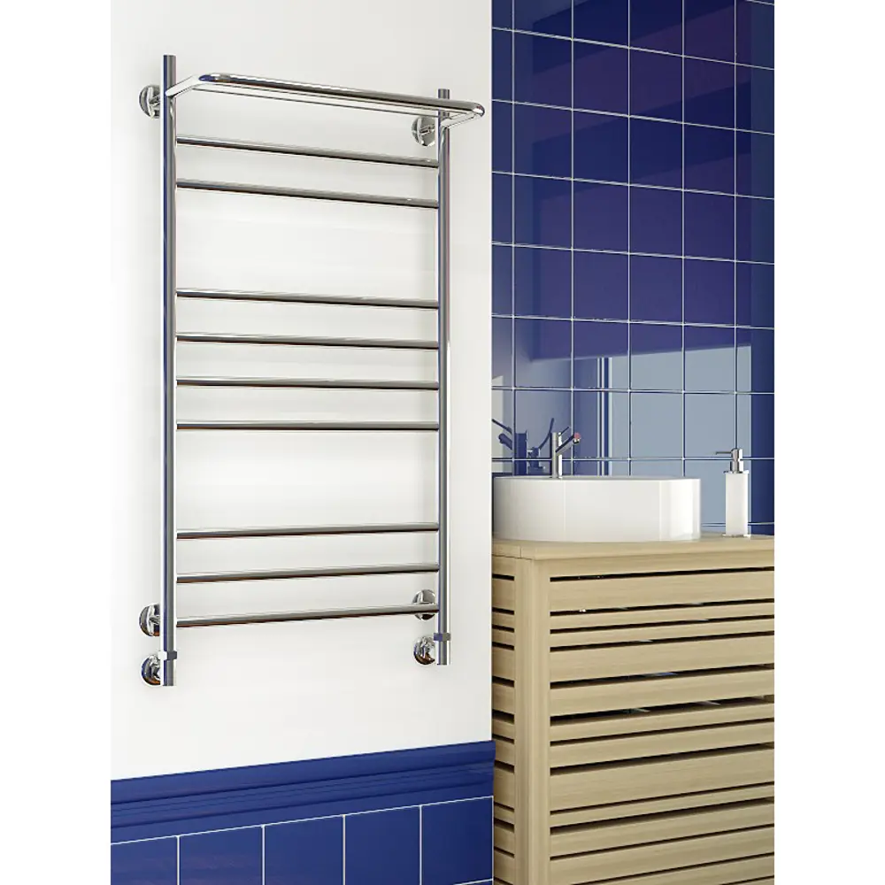 СУНЕРЖА Водяной полотенцесушитель-лесенка с полкой из нержавеющей стали 17156061 STLM-0007597 - Вид №3