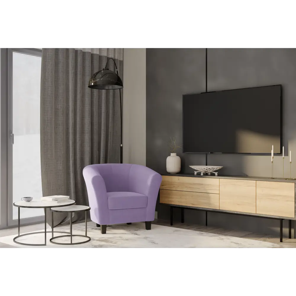 Кресло полиэстер Seasons Марсель CAMARO23 сиреневое 85x73x77 см STLM-2180821 - Вид №2