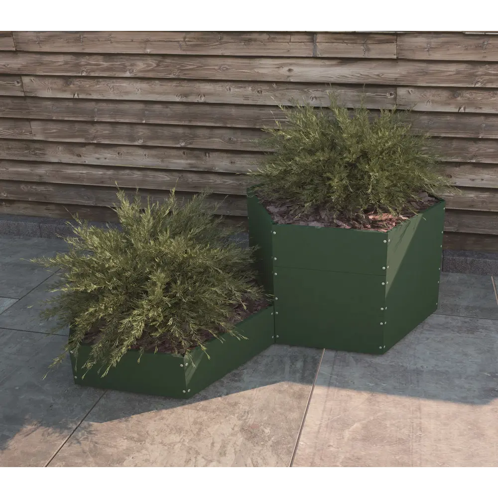 Клумба шестигранник 0.7 м сталь зеленый Santreyd STLM-2196101 - Вид №1