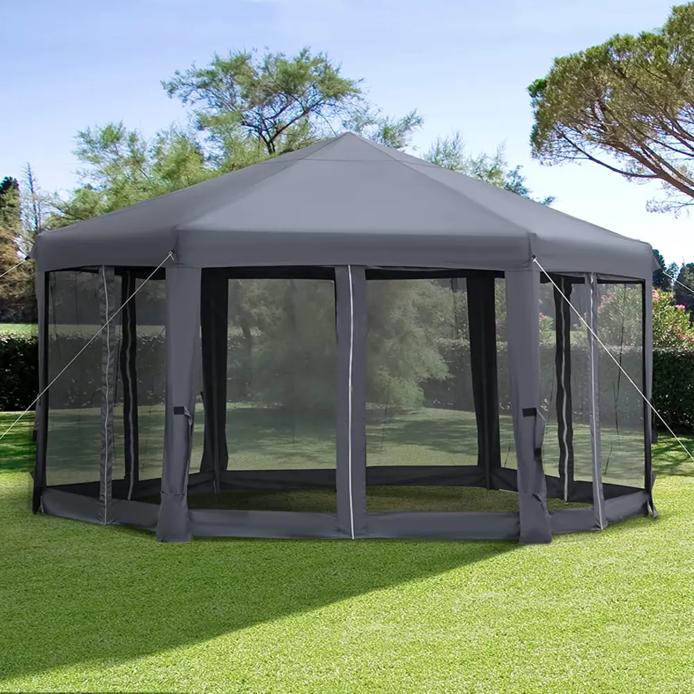 Тент садовый Helex 3х3хх2.59 м сталь/полиэстер серый Santreyd STLM-2065791 - Вид №4