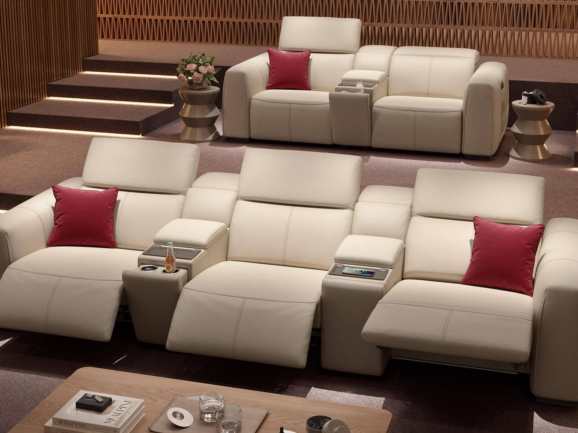 3-местный кожаный диван Sofanella тысячное кино ARCH-00117253 - Вид №1