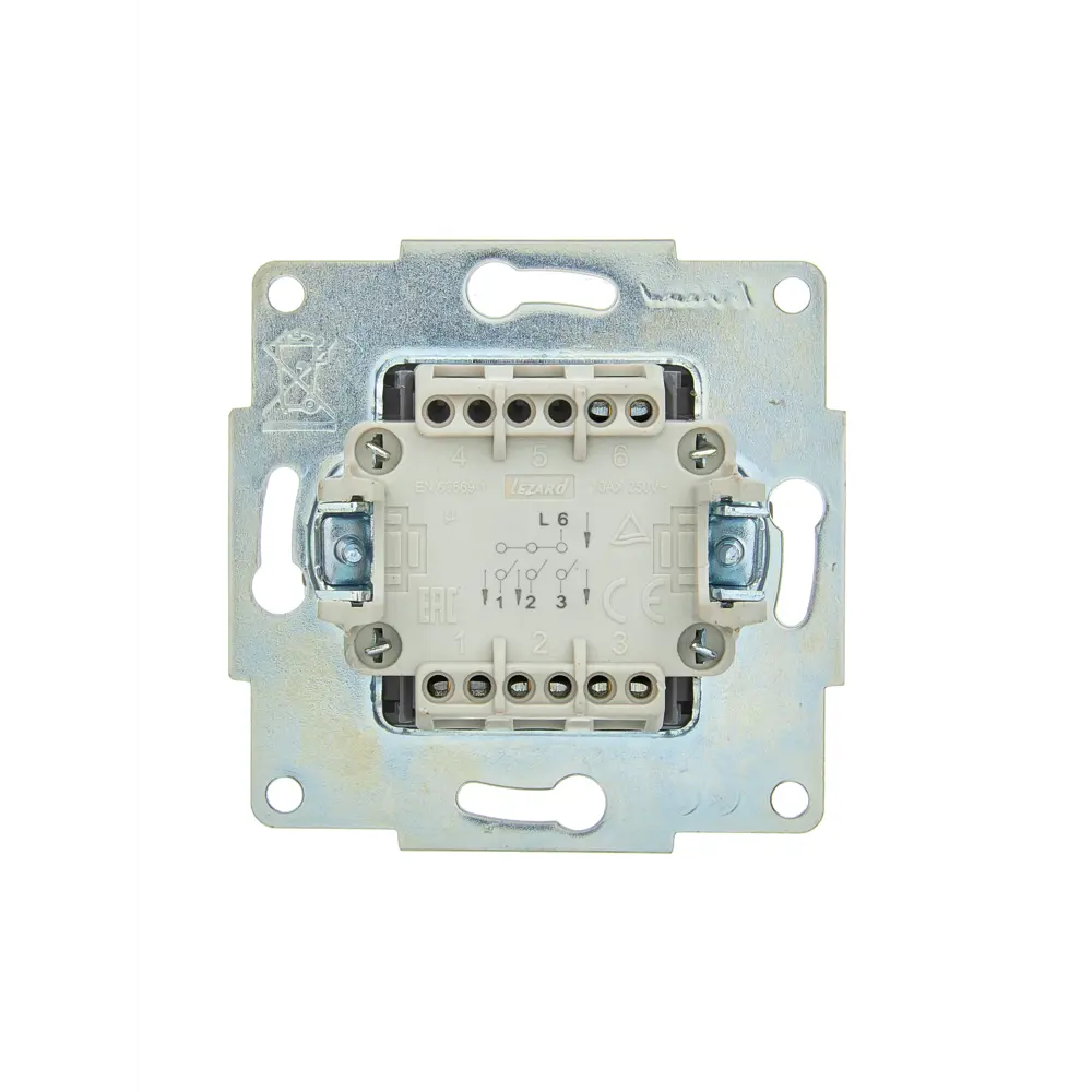 Выключатель встраиваемый Lezard Asti 3 клавиши цвет кремовый STLM-2124278 - Вид №2