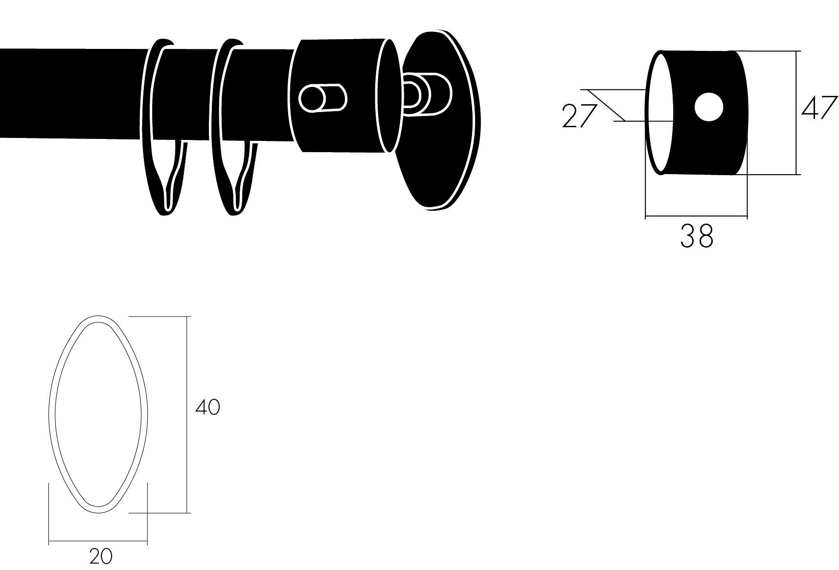Железный карниз Frandoli эллипс ARCH-00095390 - Вид №2