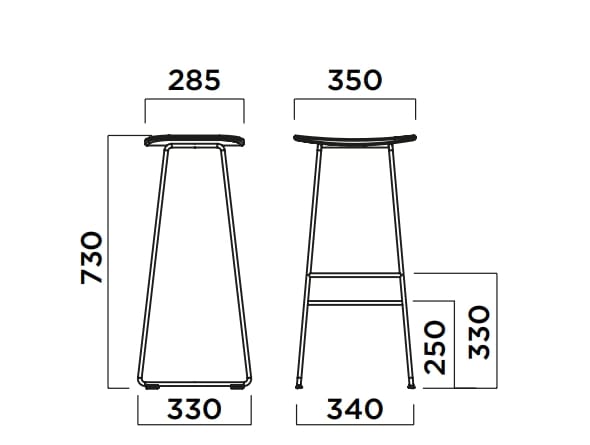 Высокий стул из стали и дерева Infiniti Klejn ARCH-00135865 - Вид №4