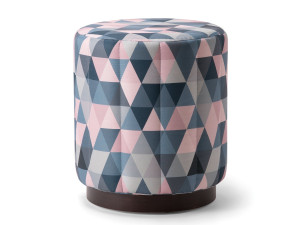 Круглый пуф из ткани