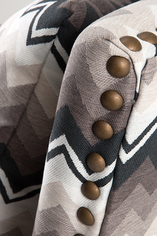 Кресло Gregory от Eichholtz черное с принтом EICHHOLTZ ДИЗАЙНЕРСКИЕ, EICHHOLTZ 062212 Принт;черный;белый  - Вид №2