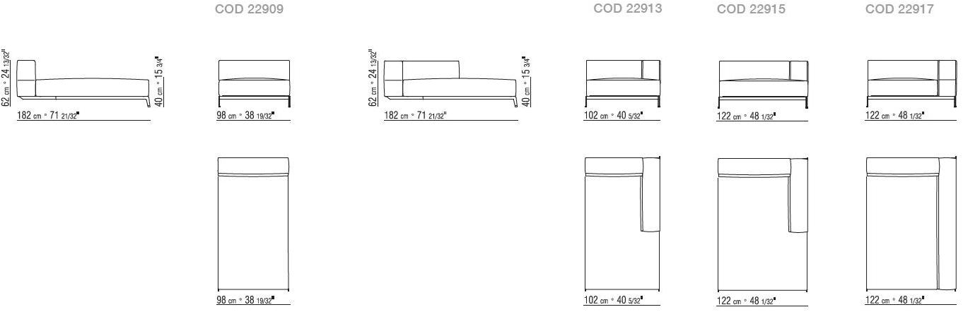 Flexform Модульный тканевый диван с шезлонгом sun-id-1466167 - Вид №8