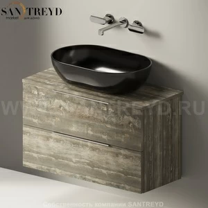 Flaminia BOX Настенная тумба для раковины 85 см с 2-мя ящиками BX814.WE