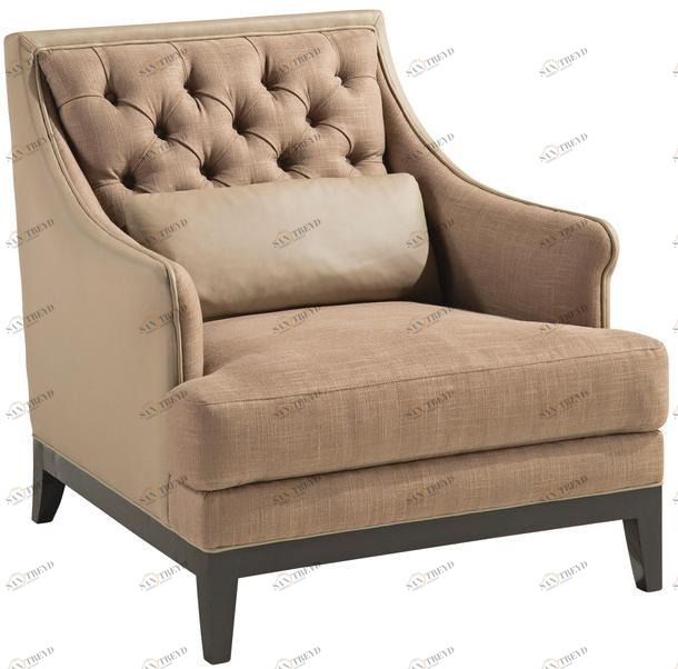 Roche Bobois Стеганое кожаное кресло с подлокотниками Epoq sun-id-1424209