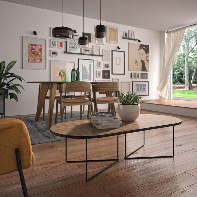 TemaHome Низкий овальный деревянный журнальный столик  9500.629730/09  - Вид №7