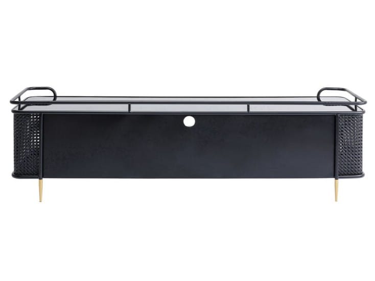 Низкий стальной шкаф для телевизора с распашными дверями KARE Design Fence ARCH-00044649 - Вид №2