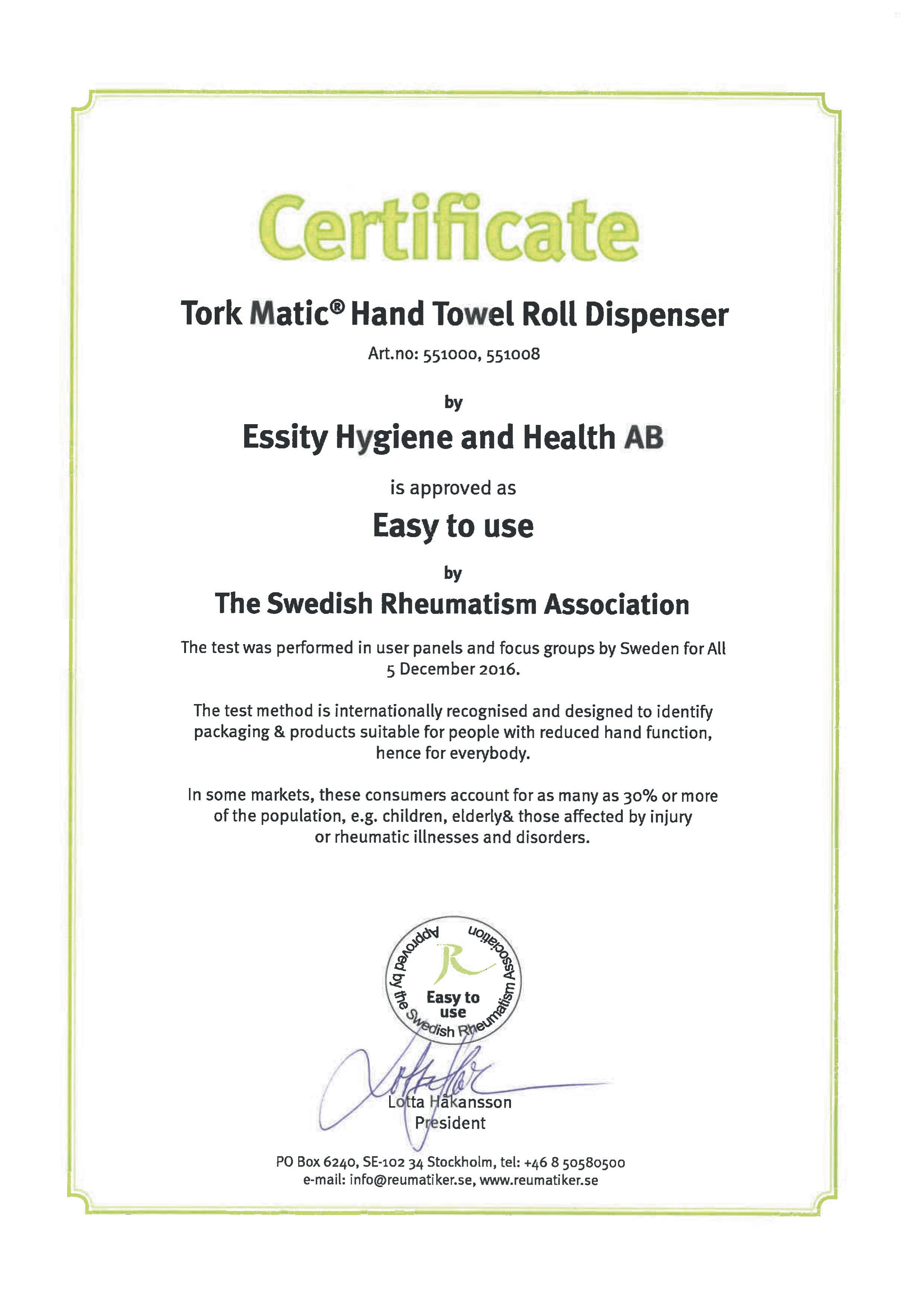 55100839 Диспенсер для рулонных полотенец Matic®, черный Tork  - Вид №5