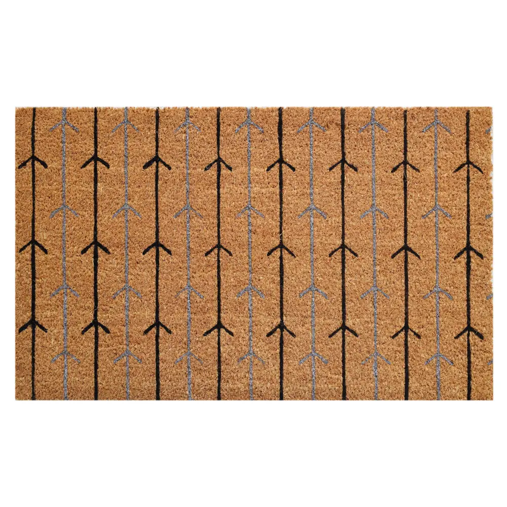 Коврик декоративный кокос Velcoc Kera Arrows 40x75 см цвет бежевый STLM-2149232 - Вид №1