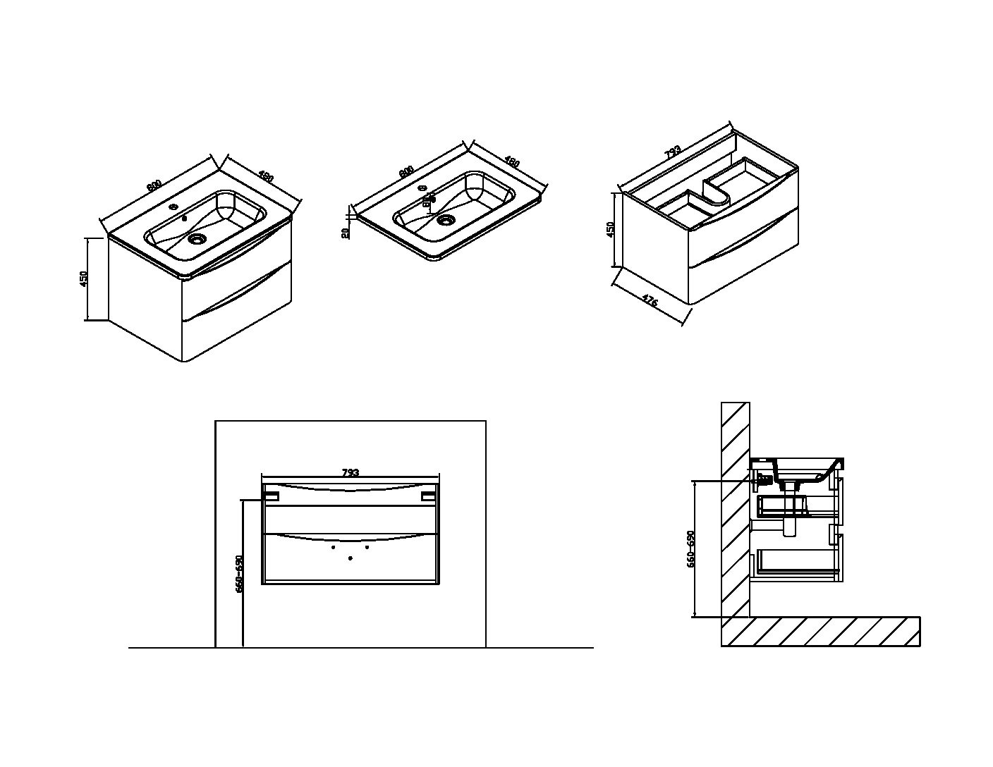 VMC-1R800RW База под раковину Vincea Roberta Santreyd - Вид №4
