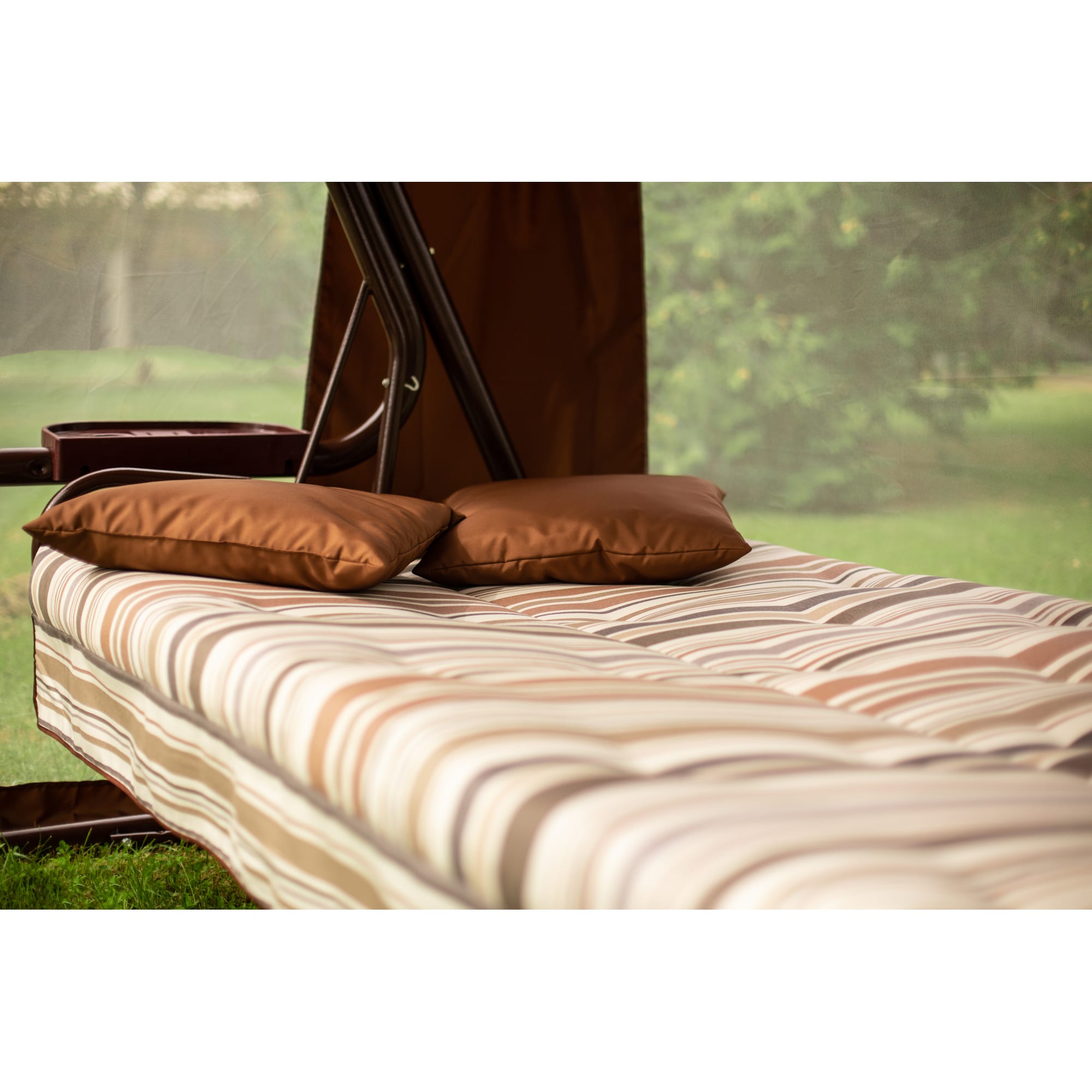 82120200 Качели садовые Саванна 4-х местные (до 320 кг) коричневый/бежевый Santreyd  - Вид №3