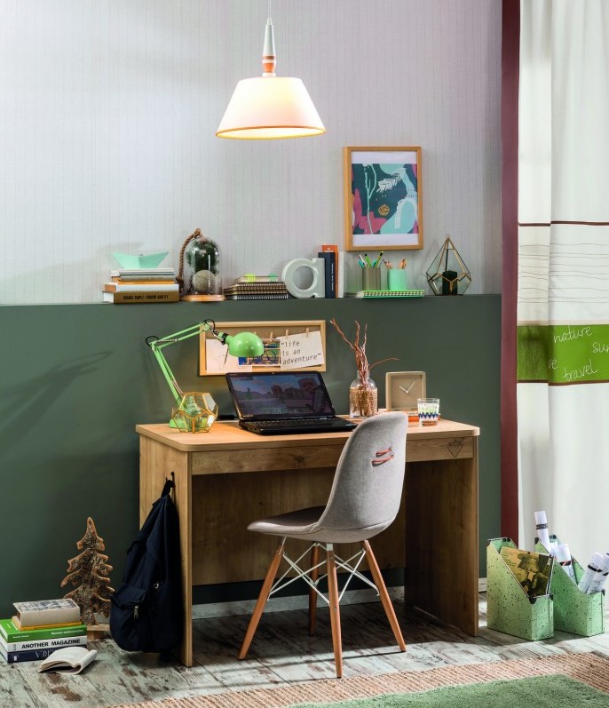 Письменный стол с ящиком 110 см орех Mocha CILEK MOCHA 00-3832442 Бежевый Santreyd  - Вид №1