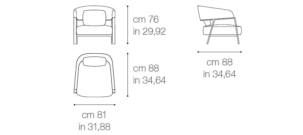 Тканевое кресло с подлокотниками Grilli Оскар ARCH-00131683 - Вид №3