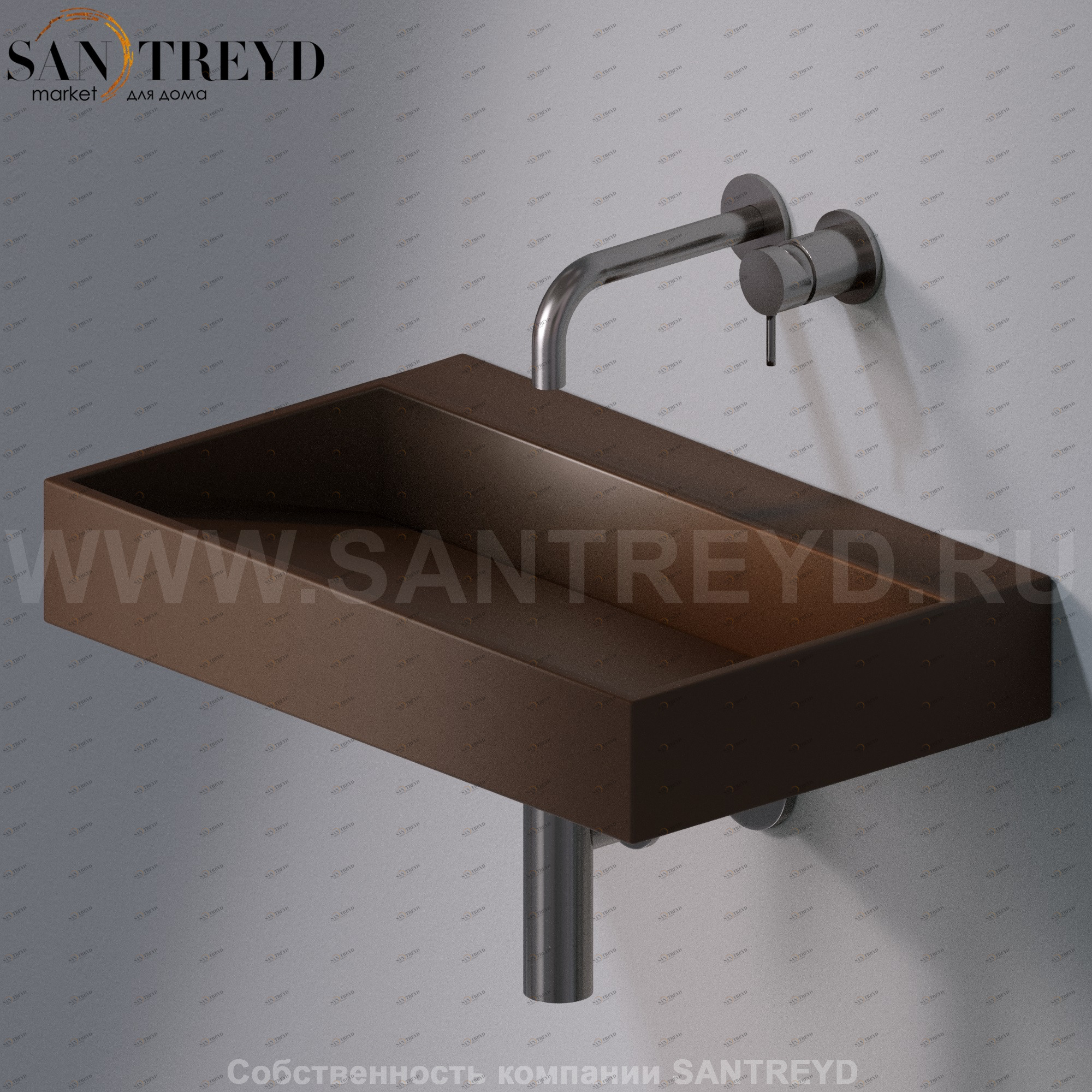 L010T1RPV4.107 Подвесная раковина настенная прямоугольная A. e T. Italia P35 AeT ITALIA